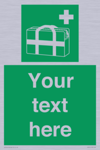 Custom sign safe condition Medical grab bag